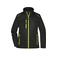 Chaqueta de invierno reciclada híbrida mujer JN1819. Color black/neon/yellow.