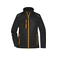 Chaqueta de invierno reciclada híbrida mujer JN1819. Color black/neon/orange.