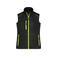 Chaleco acolchado reciclado mujer JN1821. Color black/neon/yellow.