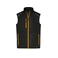 Chaleco acolchado reciclado hombre JN1822. Color black/neon/orange.