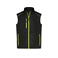 Chaleco acolchado reciclado hombre JN1822. Color black/neon/yellow.