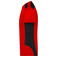Camiseta de trabajo reciclada hombre JN1824. Color red/black.