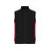 Chaleco acolchado híbrido hombre JN1864. Color black/red melange.