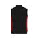 Chaleco acolchado híbrido hombre JN1864. Color black/red melange.