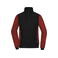 Chaqueta acolchada híbrida mujer JN1865. Color black/red melange.