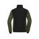 Chaqueta acolchada híbrida mujer JN1865. Color black/olive melange.