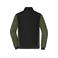Chaqueta acolchada híbrida hombre JN1866. Color black/olive melange.