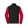 Chaqueta acolchada híbrida hombre JN1866. Color black/red melange.