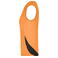 Camiseta deportiva sin mangas mujer JN315. Color orange/black.