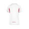 Camiseta deportiva contrastada mujer JN316. Color white/red.