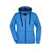 Sudadera con capucha y cremallera mujer JN354. Color azur/navy.