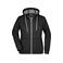Sudadera con capucha y cremallera mujer JN354. Color black/carbon.