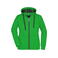 Sudadera con capucha y cremallera mujer JN354. Color fern/green.