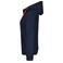 Sudadera con capucha y cremallera mujer JN354. Color navy/red.