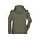 Sudadera con capucha y cremallera mujer JN354. Color olive/lime/green.