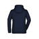 Sudadera con capucha y cremallera mujer JN354. Color navy/red.