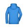 Sudadera con capucha y cremallera mujer JN354. Color azur/navy.