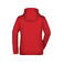 Sudadera con capucha y cremallera mujer JN354. Color red/carbon.