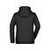 Sudadera con capucha y cremallera mujer JN354. Color black/carbon.