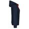 Sudadera con capucha y cremallera mujer JN354. Color navy/red.