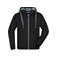 Sudadera con capucha y cremallera hombre JN355. Color black/carbon.