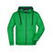 Sudadera con capucha y cremallera hombre JN355. Color fern/green.