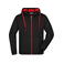 Sudadera con capucha y cremallera hombre JN355. Color black/red.