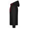 Sudadera con capucha y cremallera hombre JN355. Color black/red.