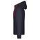 Sudadera con capucha y cremallera hombre JN355. Color navy/red.