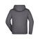 Sudadera con capucha y cremallera hombre JN355. Color carbon/orange.