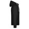 Sudadera con capucha y cremallera hombre JN355. Color black/carbon.
