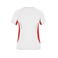Camiseta de running mujer JN390. Color white/red.
