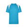 Camiseta deportiva contrastada unisex JN397. Color turquoise/white.