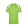 Camiseta deportiva contrastada unisex JN397. Color lime/green/white.