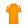 Camiseta deportiva contrastada unisex JN397. Color orange/white.