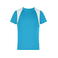 Camiseta deportiva contrastada niño Jn397k. Color turquoise/white.