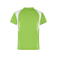 Camiseta deportiva contrastada niño Jn397k. Color lime/green/white.