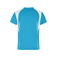 Camiseta deportiva contrastada niño Jn397k. Color turquoise/white.