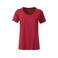 Camiseta de running mujer JN495. Color red/melange.