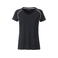 Camiseta de running mujer JN495. Color black/white.