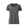 Camiseta de running mujer JN495. Color black/melange/black.