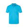Polo cuello con rayas hombre JN569. Color aqua/white.