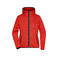 Chaqueta polar con capucha mujer JN588. Color red/melange/black.