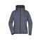 Chaqueta polar con capucha mujer JN588. Color denim/melange/black.