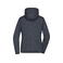 Chaqueta polar con capucha mujer JN588. Color dark/melange/black.