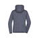 Chaqueta polar con capucha mujer JN588. Color denim/melange/black.
