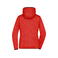 Chaqueta polar con capucha mujer JN588. Color red/melange/black.