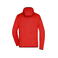Chaqueta polar con capucha hombre JN589. Color red/melange/black.