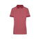 Polo cuello con rayas mujer JN705. Color wine/melange/wine.