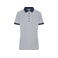 Polo cuello con rayas mujer JN705. Color grey/heather/navy.